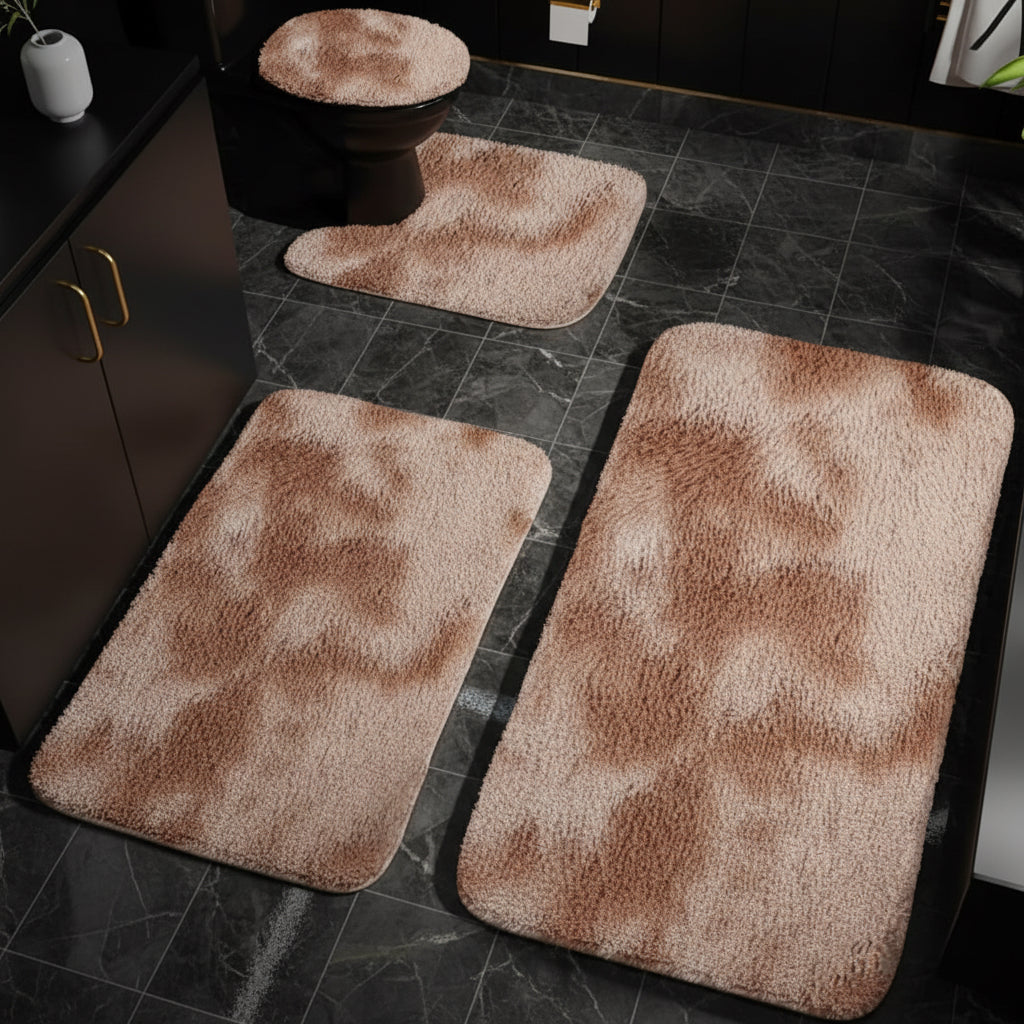Set of 4 soft bath mats