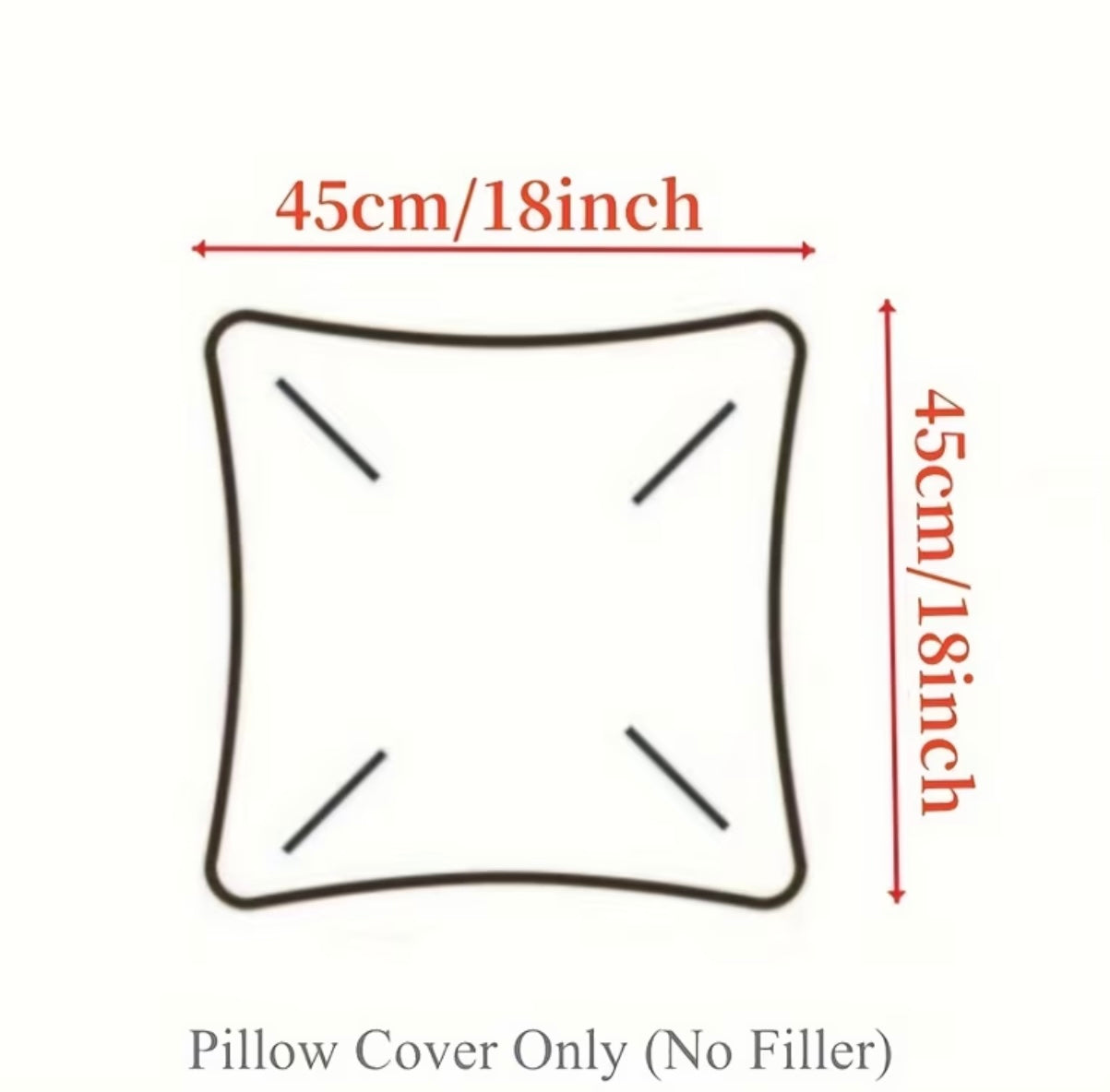 2 pieces of super soft velvet cushion cover 45x45cm