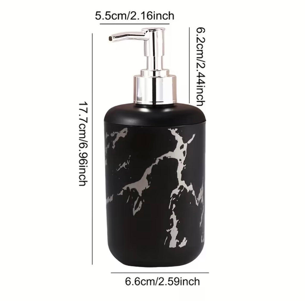 1/2 pieces Soap Dispenser with Marbled Texture