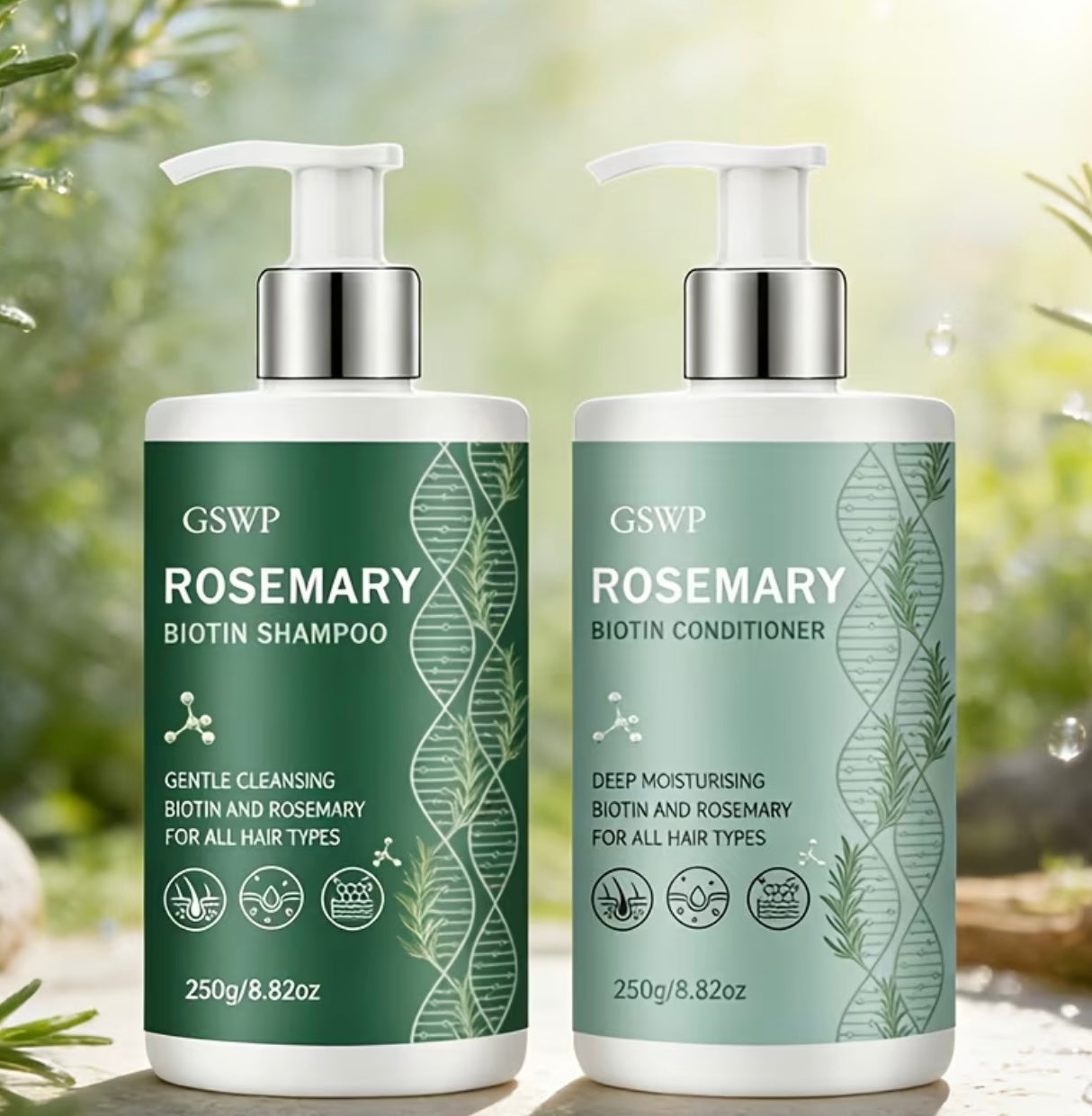 Set

Rosemary and Biotin Shampoo and Conditioner