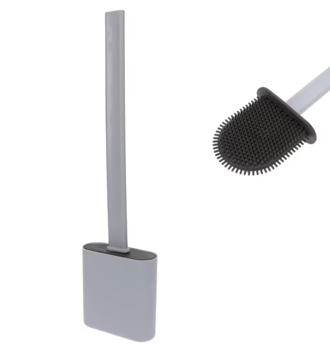 Spazzolone WC in Silicone Bianco