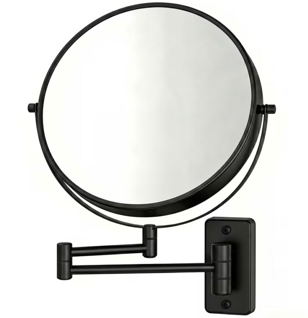 Specchio cosmetico nero - ø 20 cm
