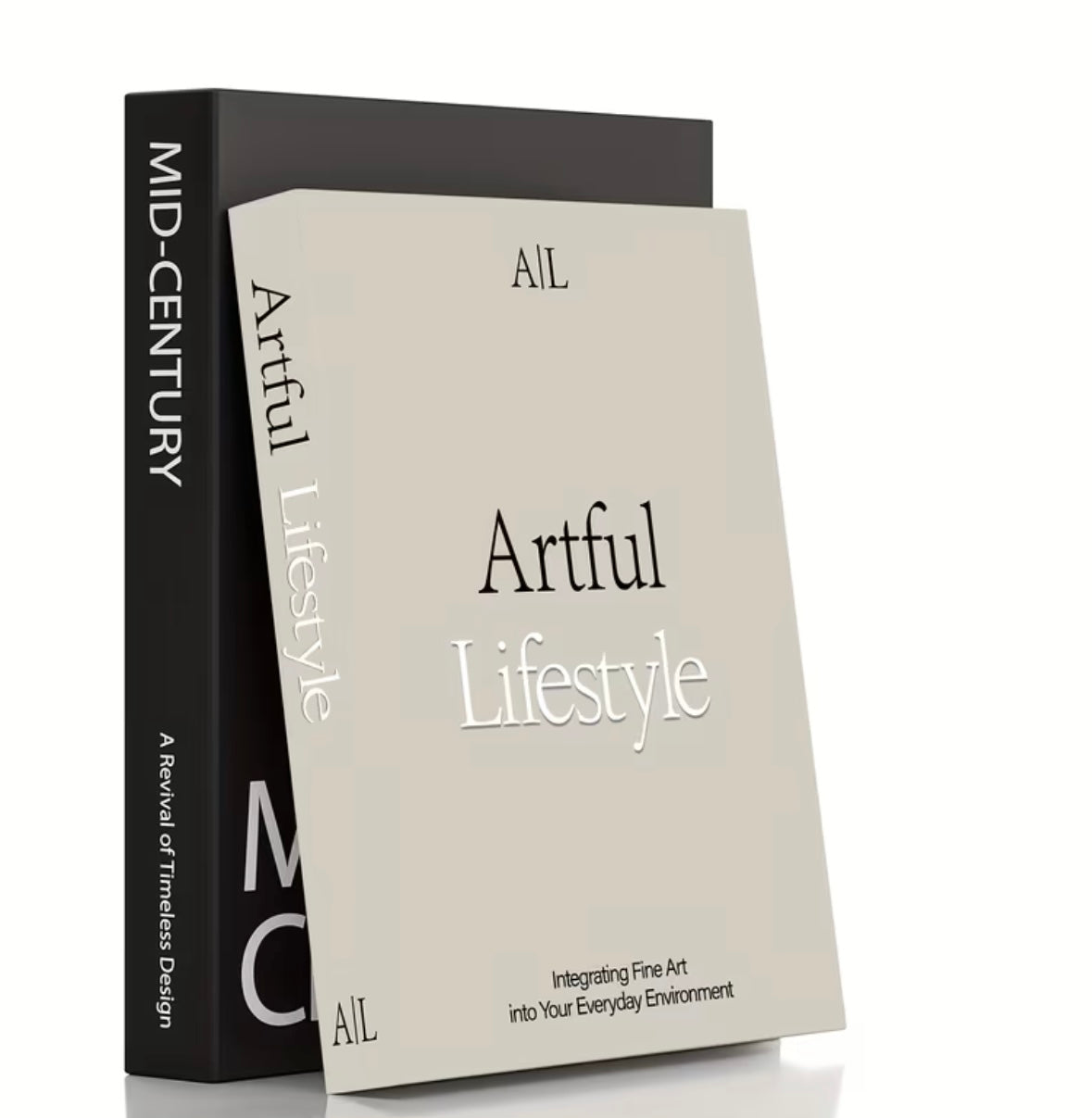 Set of 2 fake paper books for aesthetic decoration