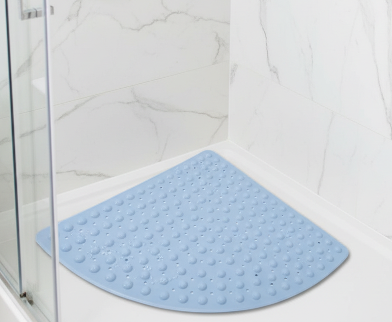 Tappeto semicircolare blu 65x65