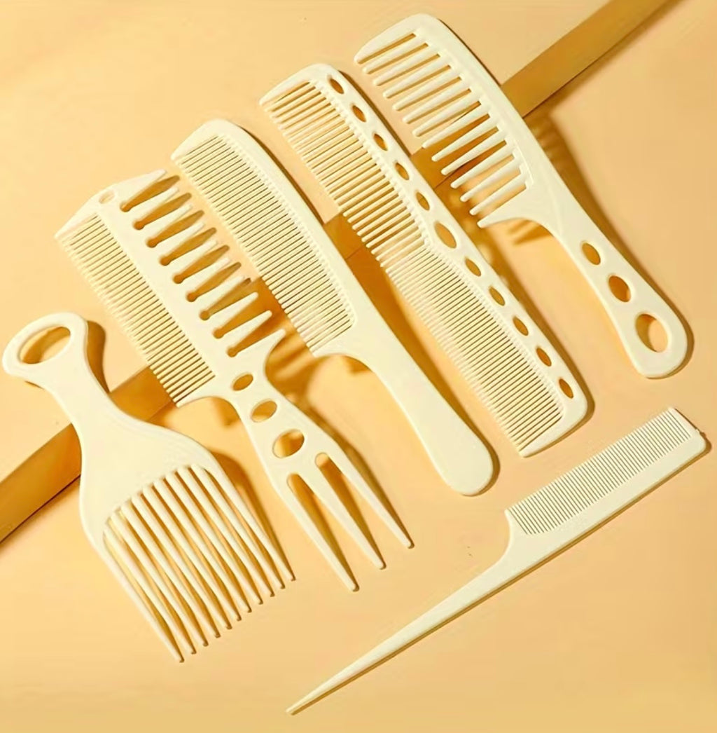 6 Pieces Professional Barber Comb