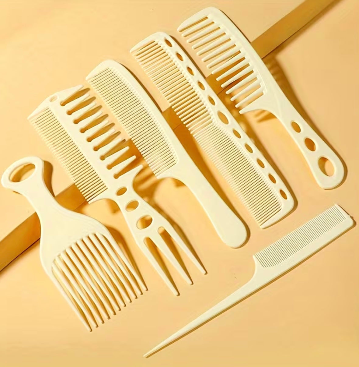 6 Pieces Professional Barber Comb