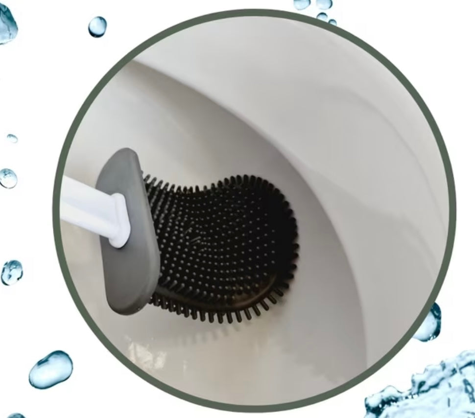 Spazzolone WC in Silicone Bianco