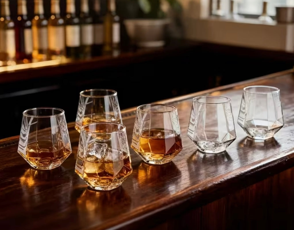 Set of 6 glass cocktail glasses