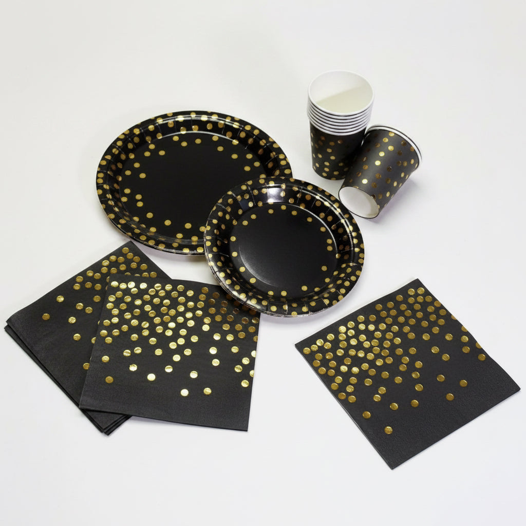 Set of 50 pieces of disposable tableware