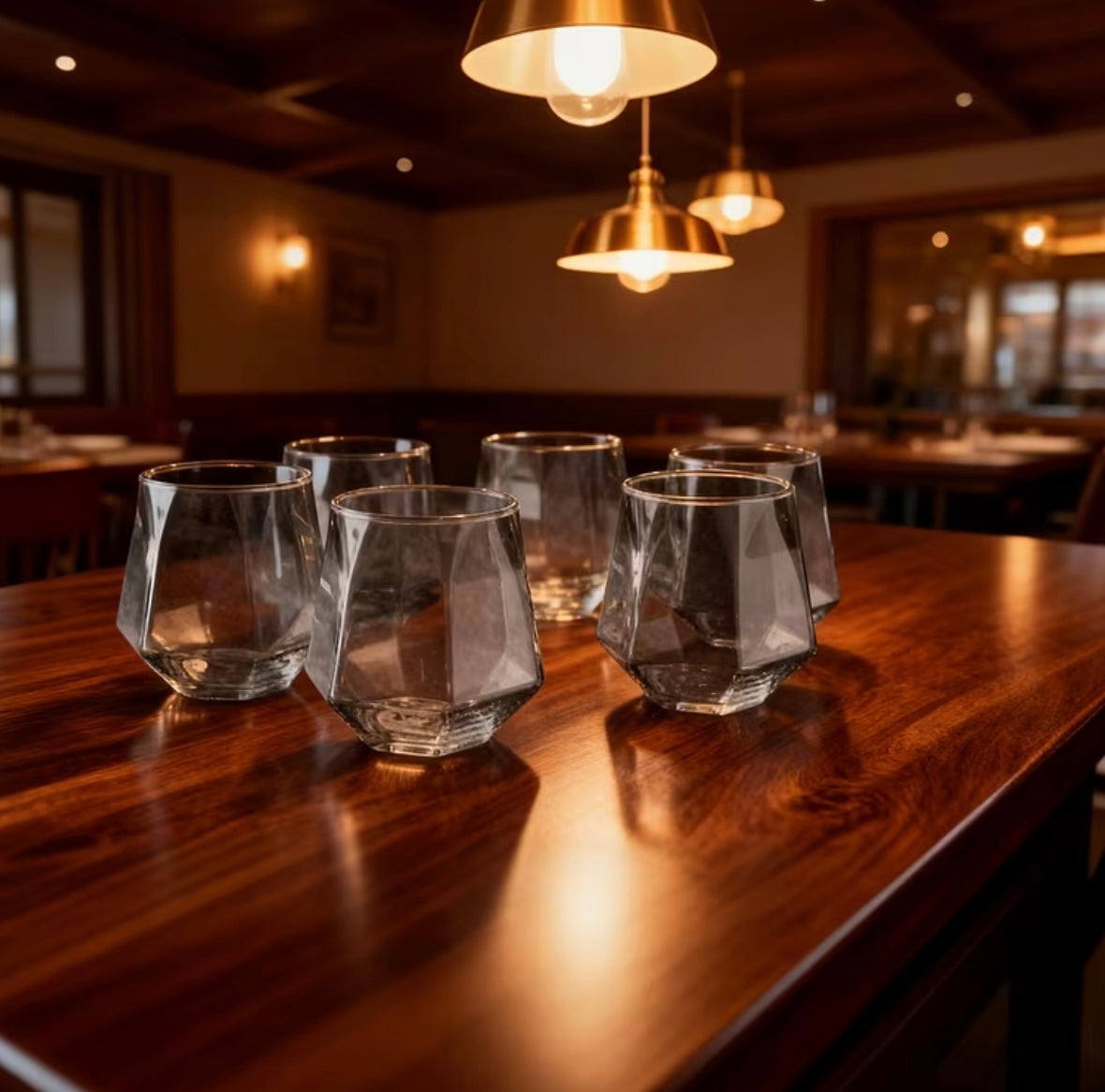 Set of 6 glass cocktail glasses