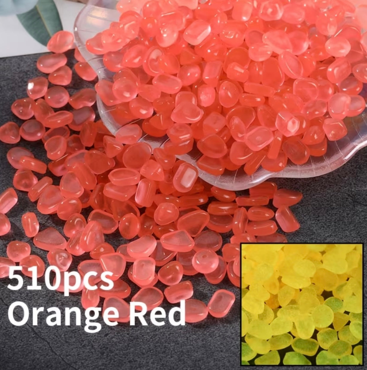 5 pcs Resin Pebbles, Phosphorescent Stones, Stones

Decorative Coloured