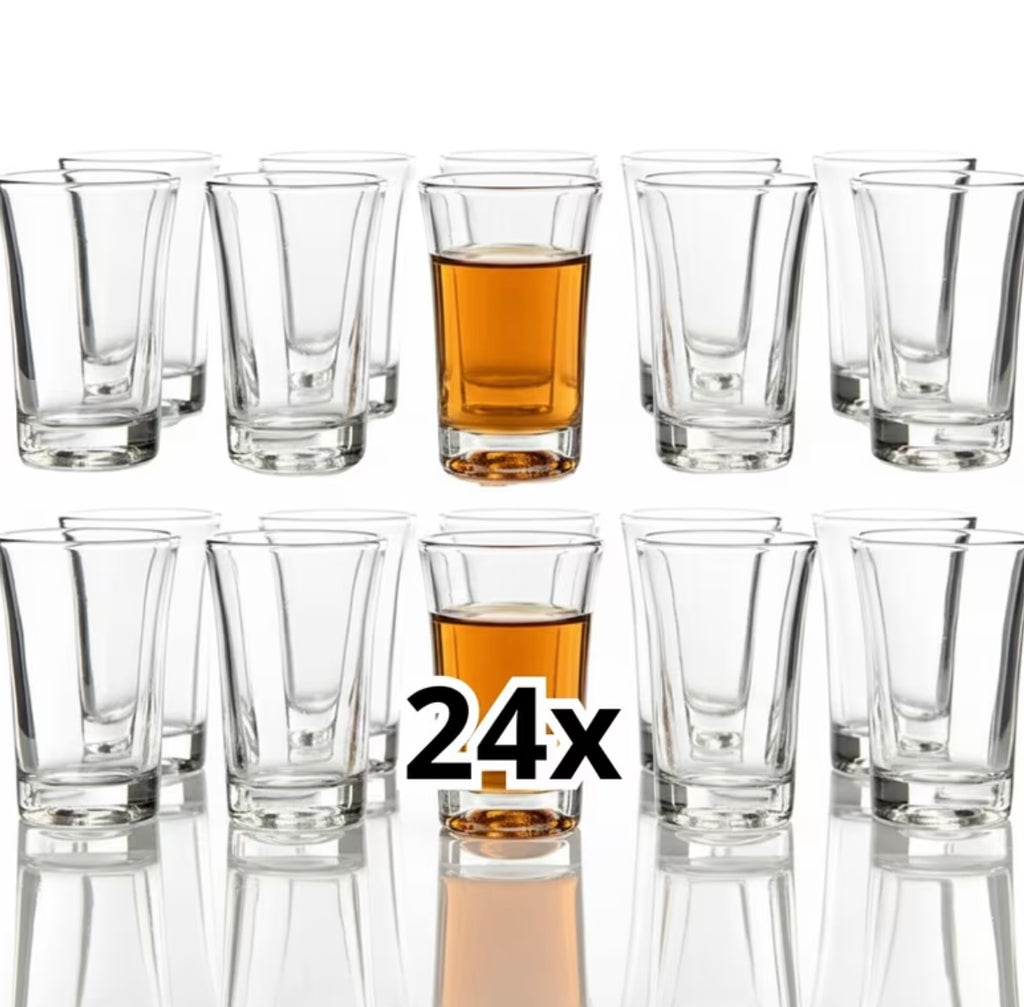 24 shot glasses