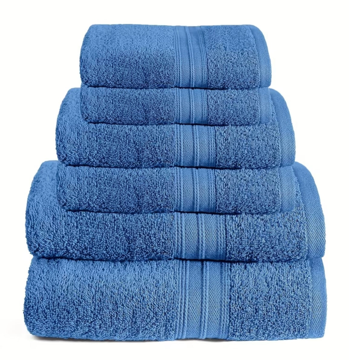Set di Asciugamani 6 Pezzi 100% Cotone
