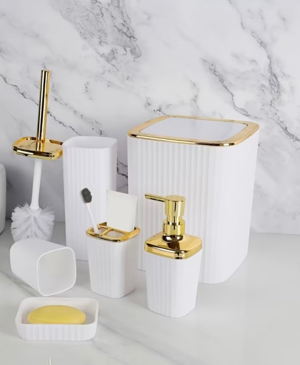 Set da 6 pezzi di accessori per il bagno