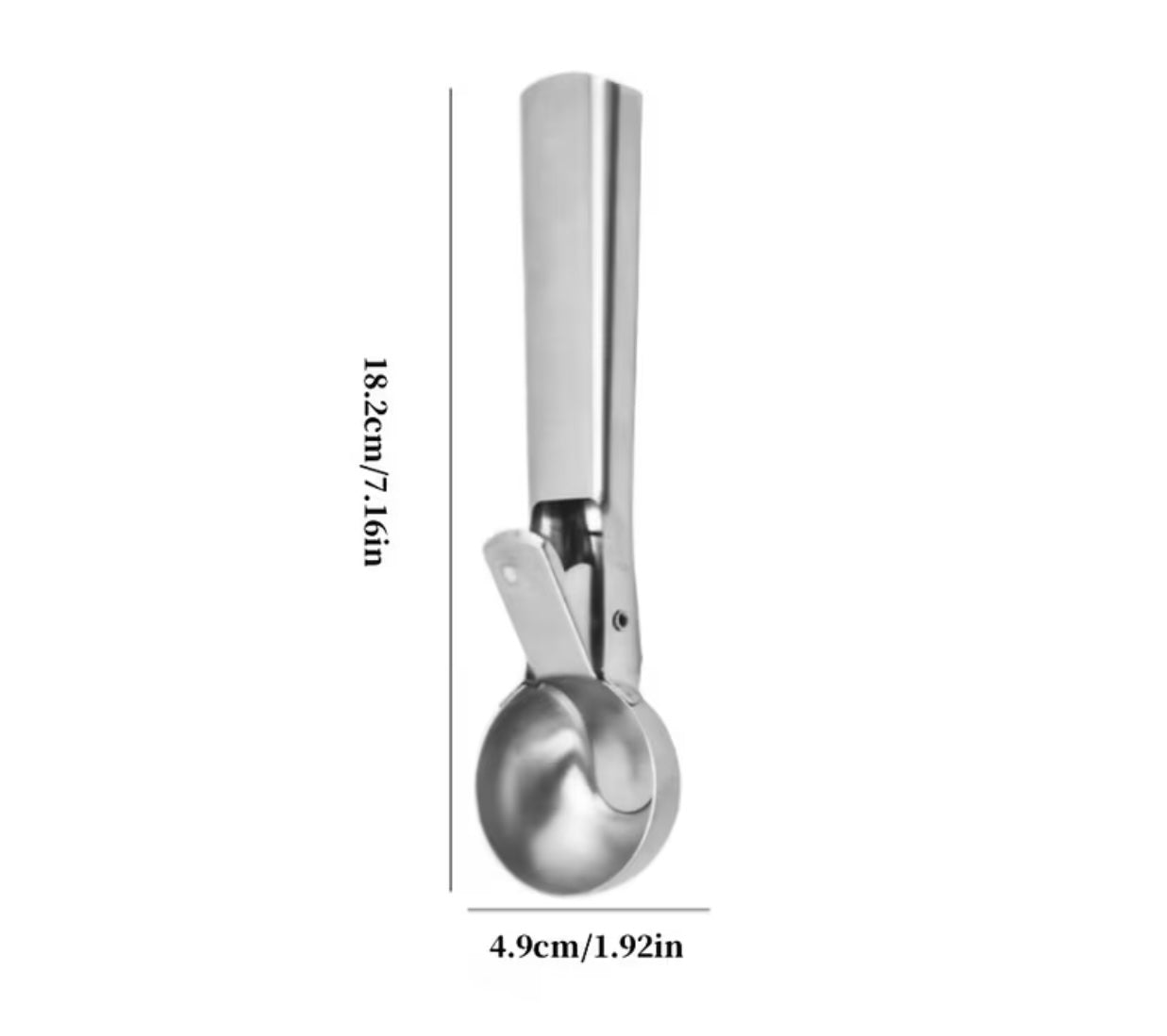 Stainless steel ice cream strainer