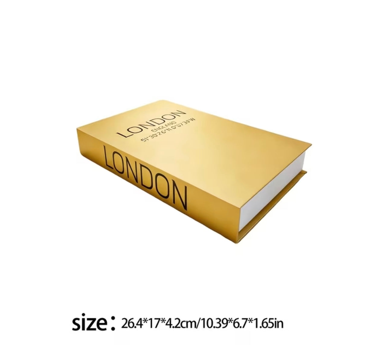 Libros falsos decorativos con efecto de papel dorado