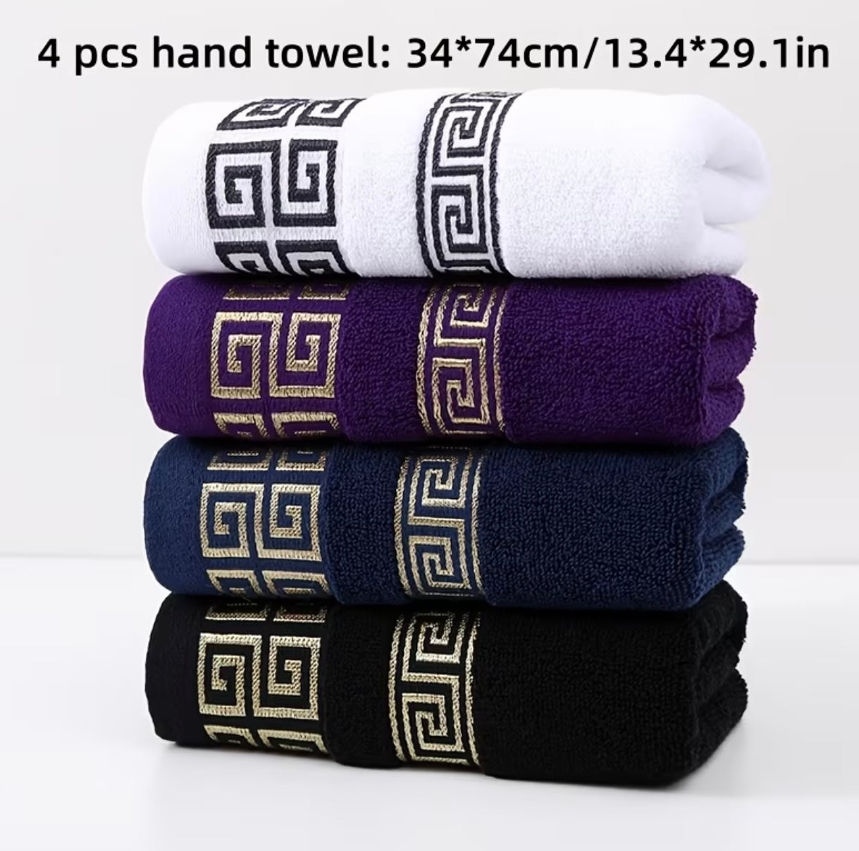Set of 4 100% Cotton Hand Towels