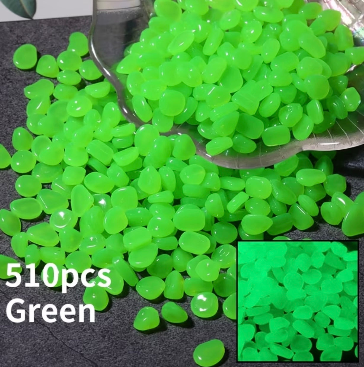 5 pcs Resin Pebbles, Phosphorescent Stones, Stones

Decorative Coloured