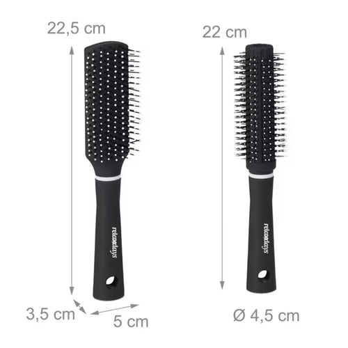 4 Spazzole nere per capelli