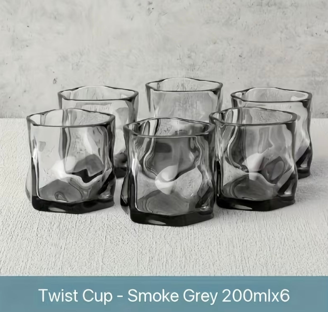 6 pieces - Creative woven glass glass