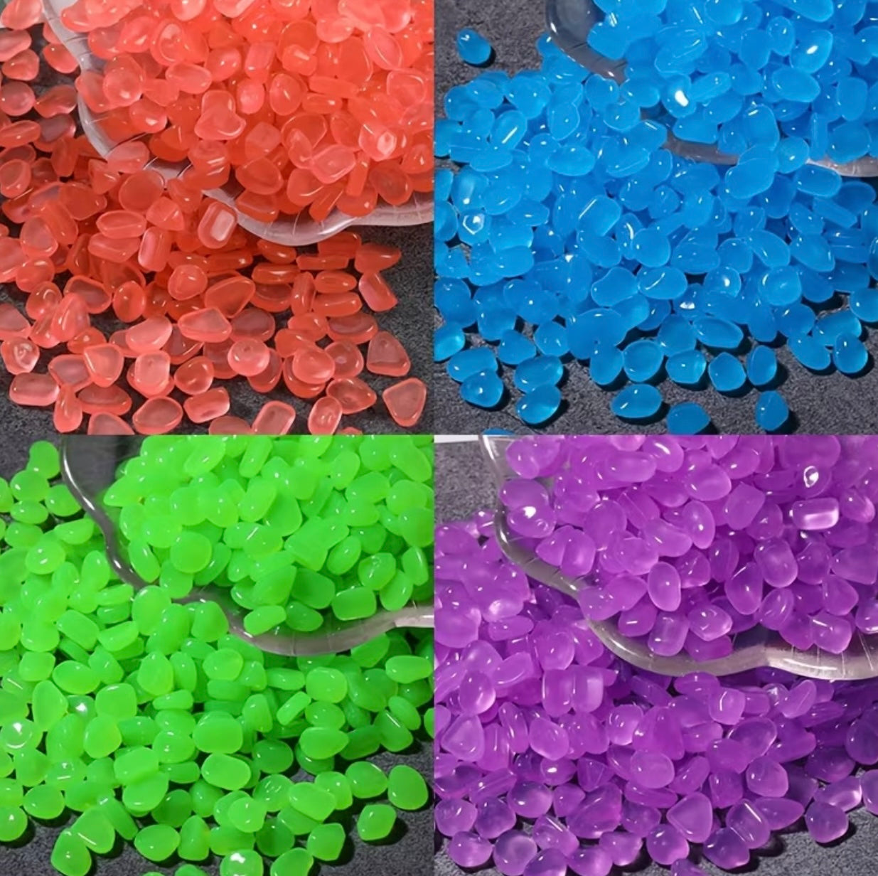 5 pcs Resin Pebbles, Phosphorescent Stones, Stones

Decorative Coloured
