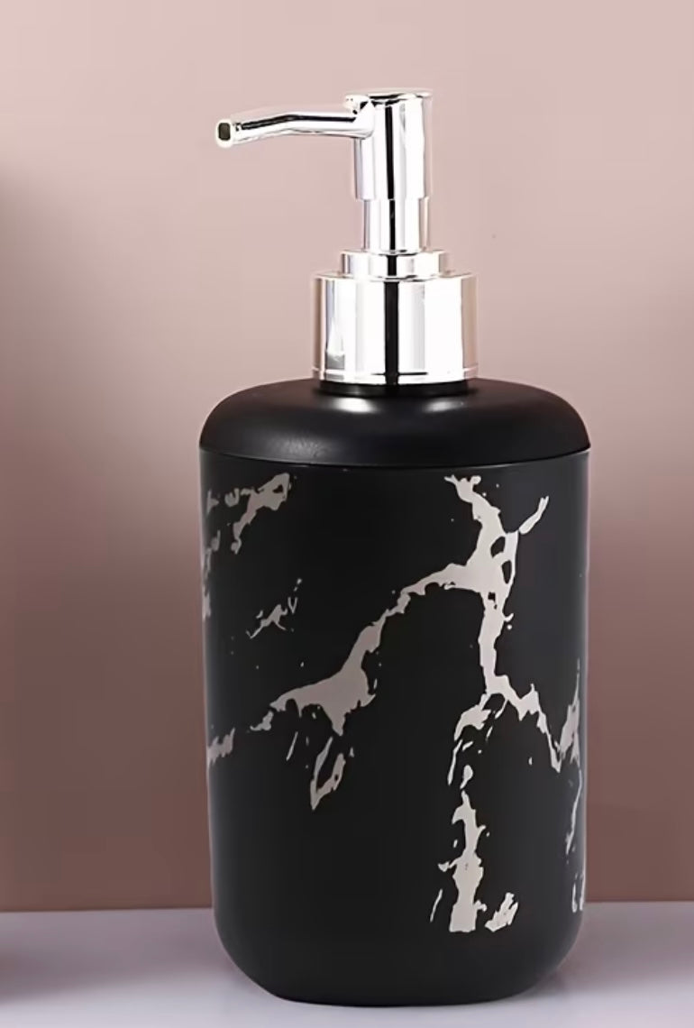 1/2 pieces Soap Dispenser with Marbled Texture