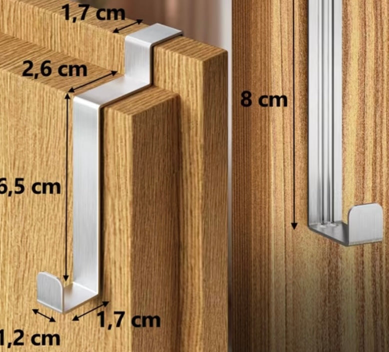 Ganci da porta Lindenstein, set da 10 pezzi in acciaio inossidabile