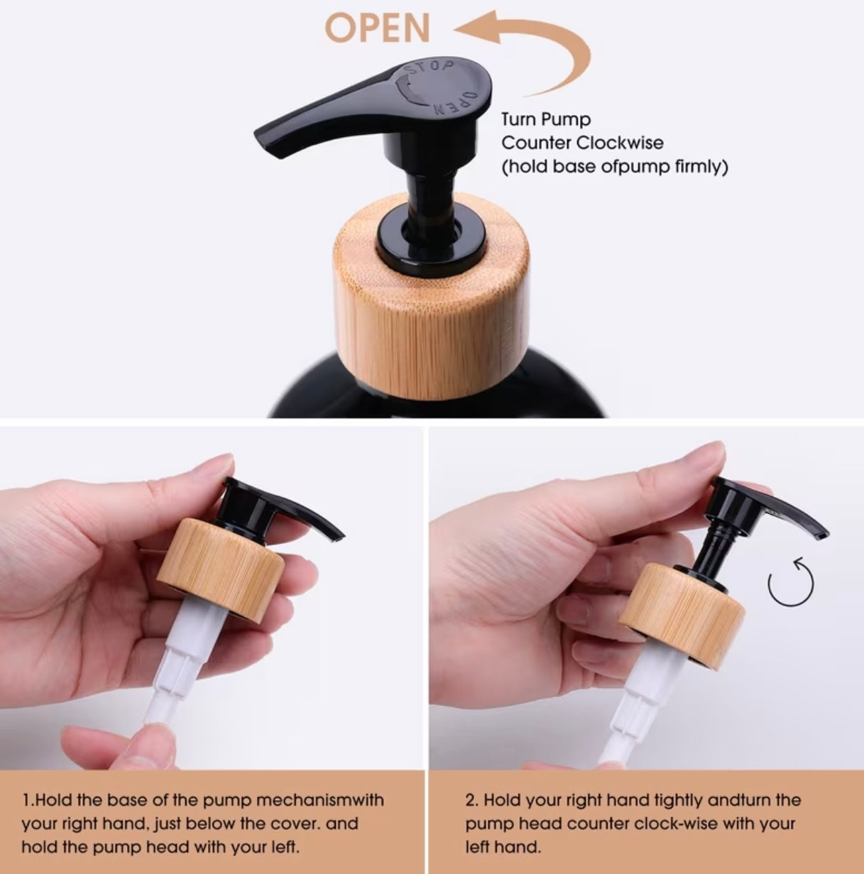 Set of 2 plastic soap dispensers