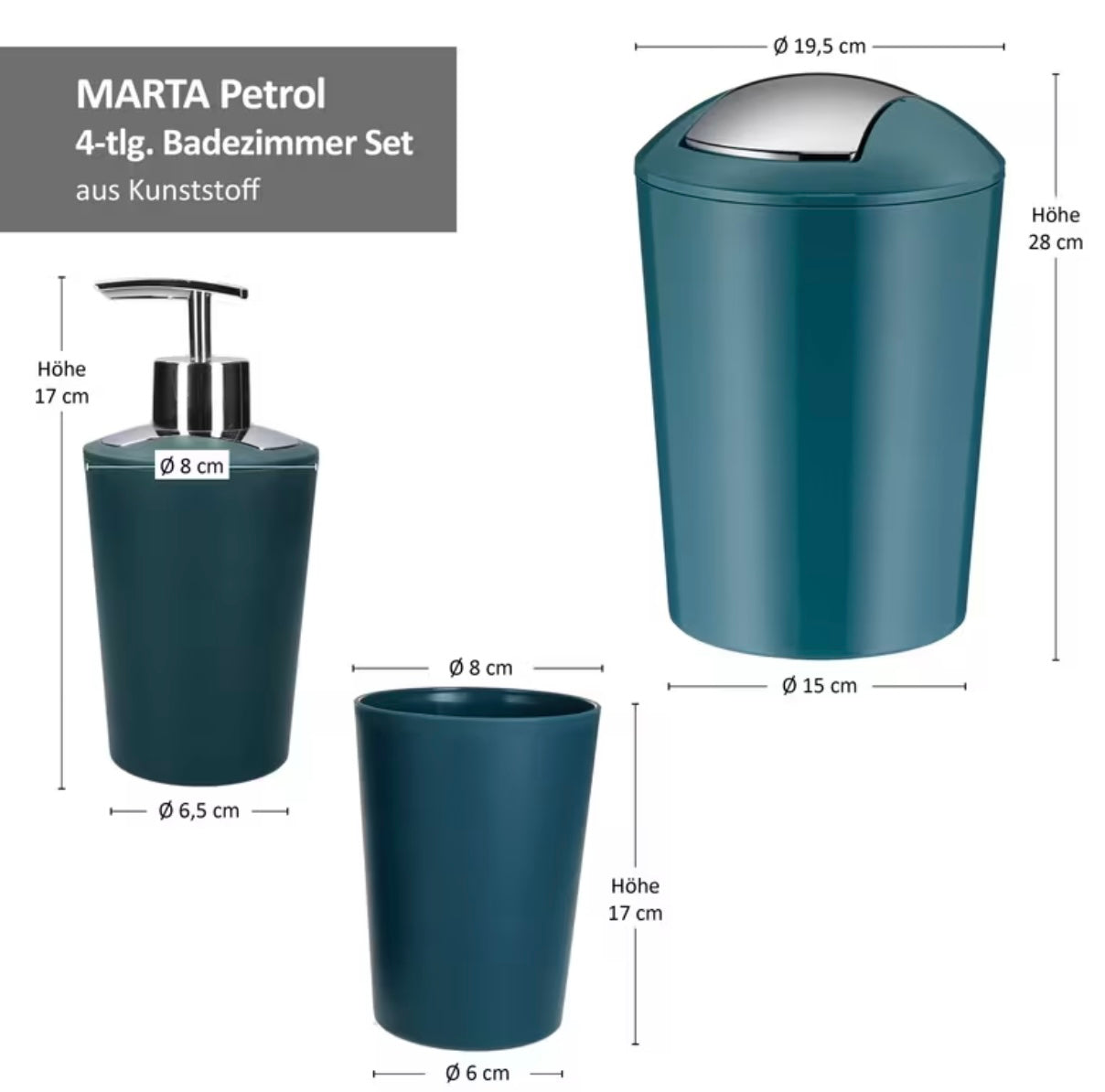 Set da bagno
Marta Marta in plastica