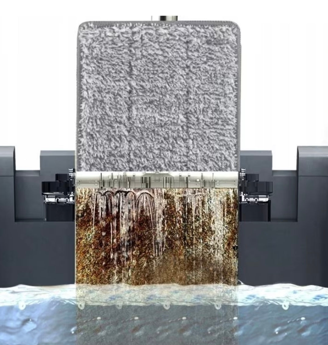 Secchio da 9L a Doppio Scomparto con Tappi di Scarico, + set di 2 panni in microfibra