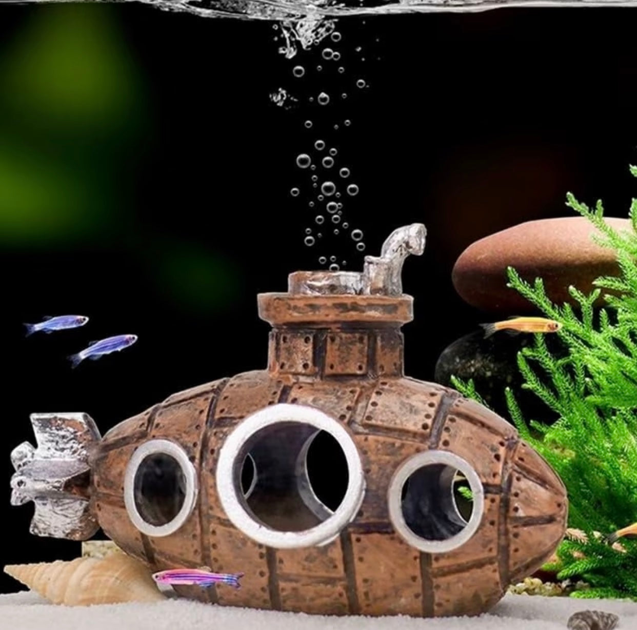 3 pieces Decoration Underwater Aquarium Retro