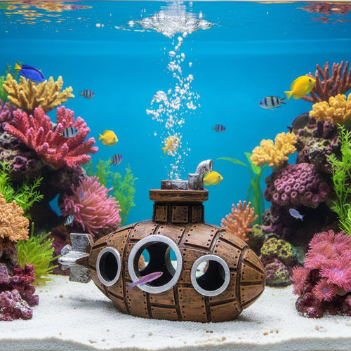 3 piezas Decoración Retro para Acuario Submarino