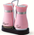 Juego de salero y pimentero con soporte (1 soporte + 2 botellas)
