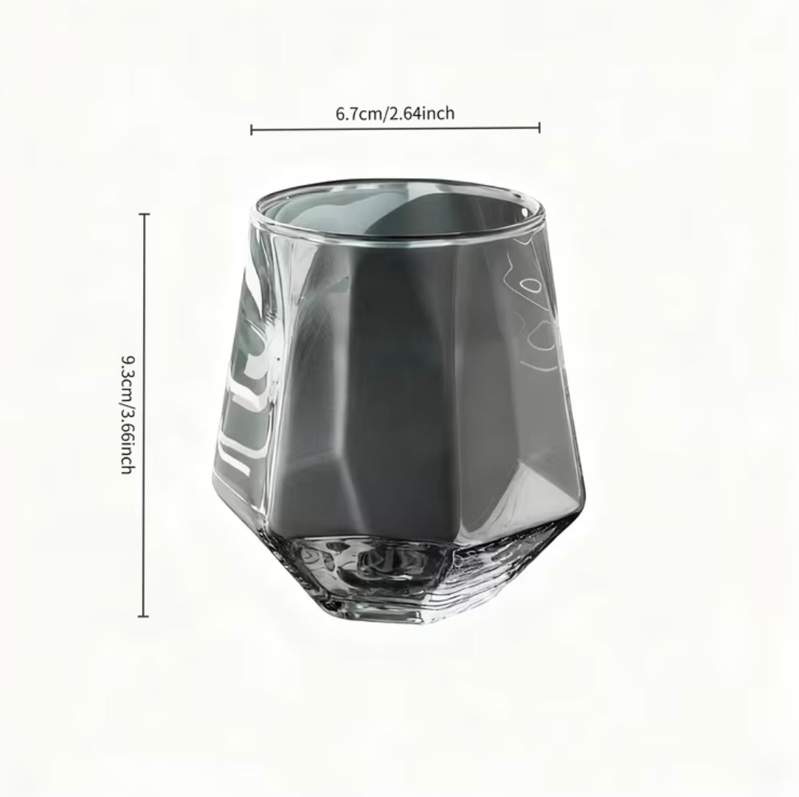 Set of 6 glass cocktail glasses
