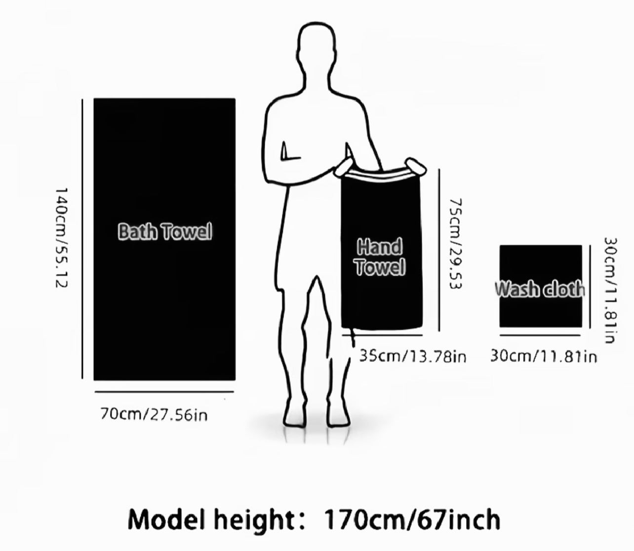 Luxury bath towel set