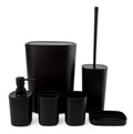 6 Pieces Modern Plastic Bathroom Set Complete