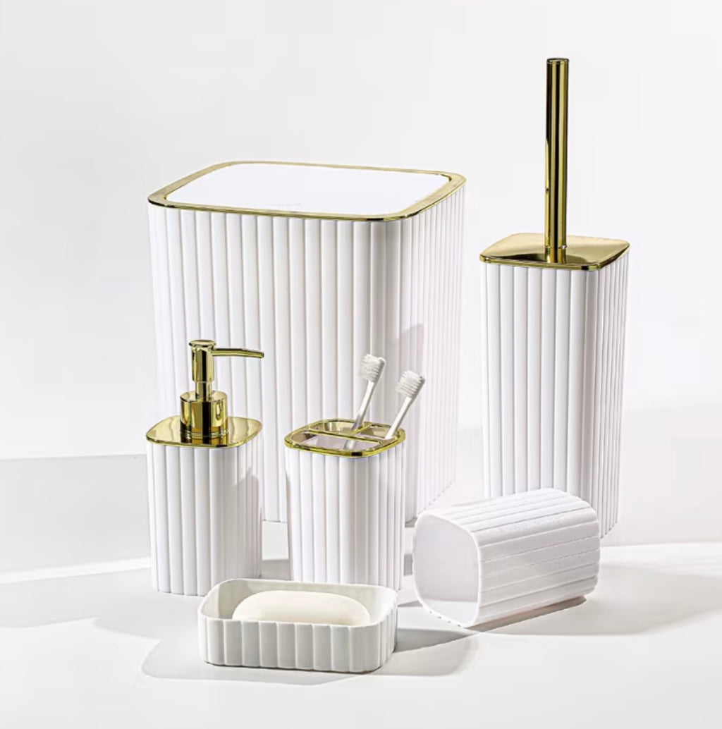 Set da 6 pezzi di accessori per il bagno