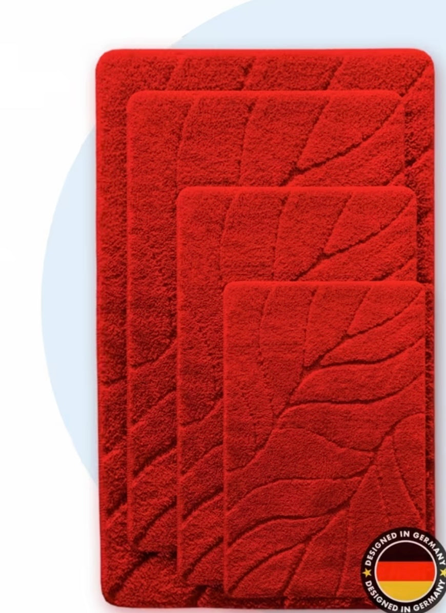 Tappetino da Bagno Extra Morbido con Motivo a Foglie