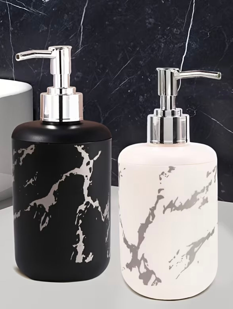 1/2 pieces Soap Dispenser with Marbled Texture