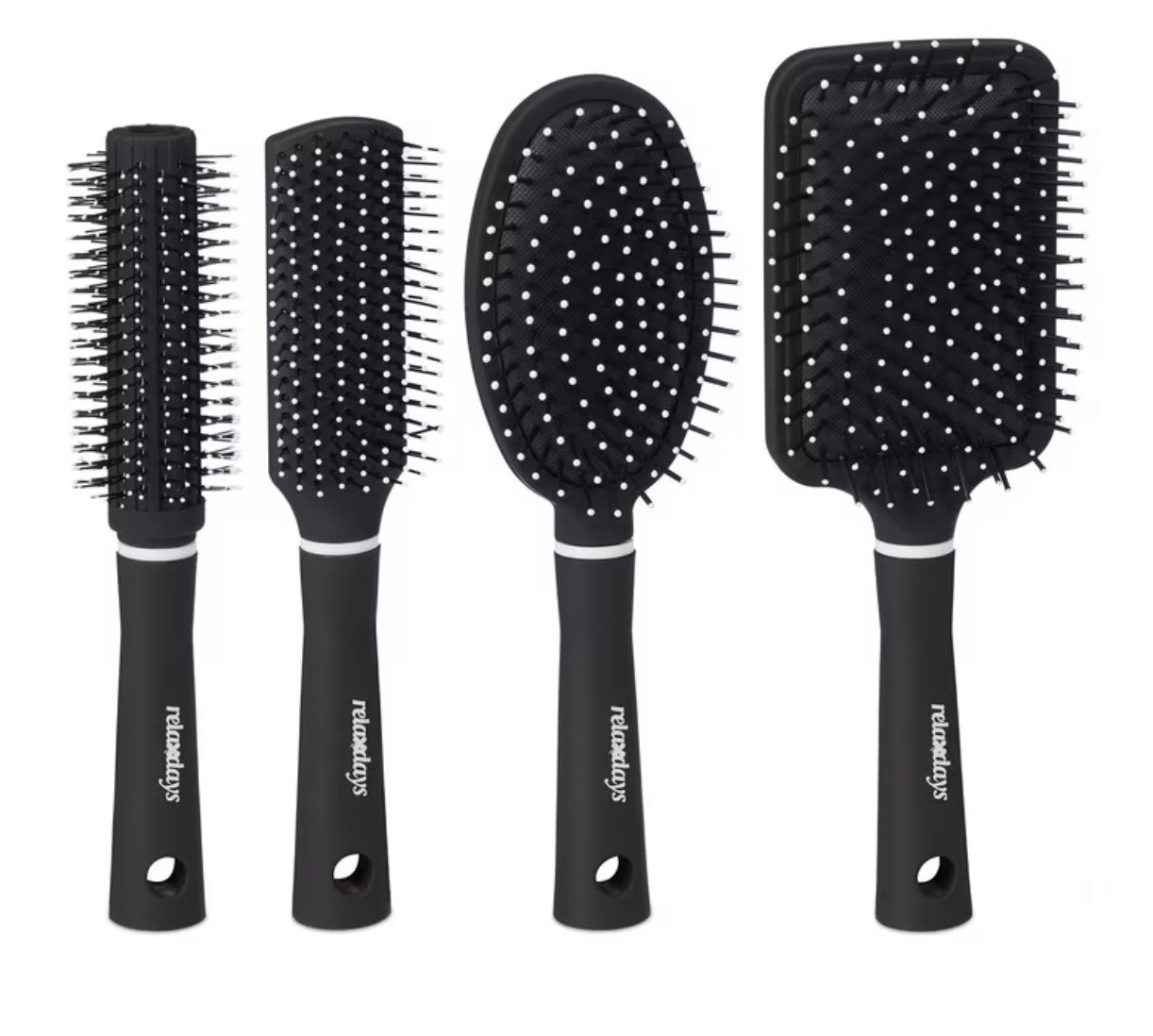 4 Spazzole nere per capelli