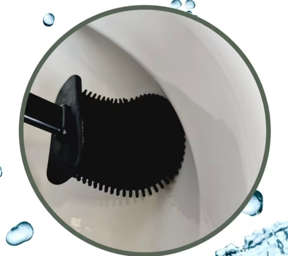 Spazzolone WC in silicone nero