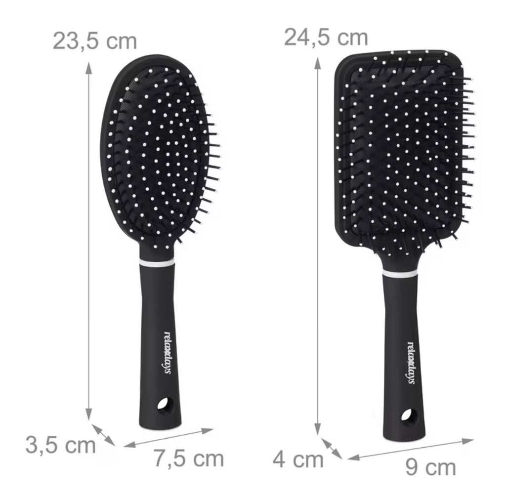 4 Spazzole nere per capelli