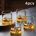 Set of 4 Modern Glass Glasses