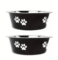 Set of 2 stainless steel dog bowls
