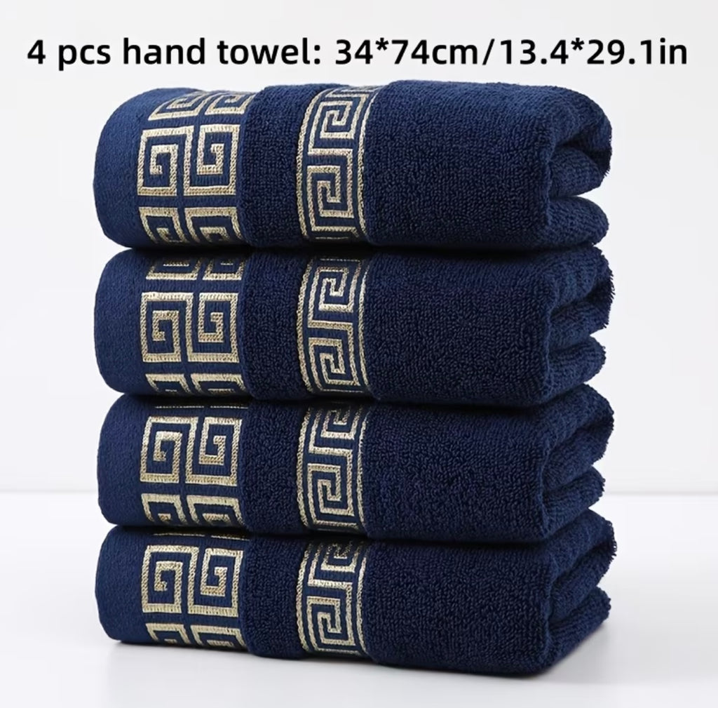 Set of 4 100% Cotton Hand Towels