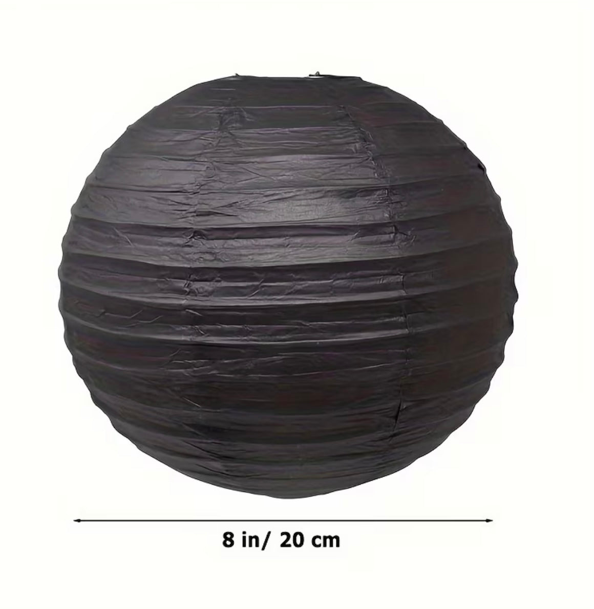 5 black paper lanterns
