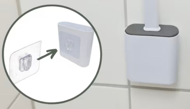 Spazzolone WC in Silicone Bianco