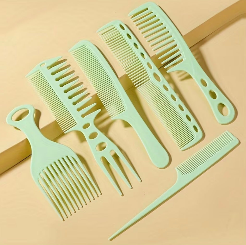 6 Pieces Professional Barber Comb