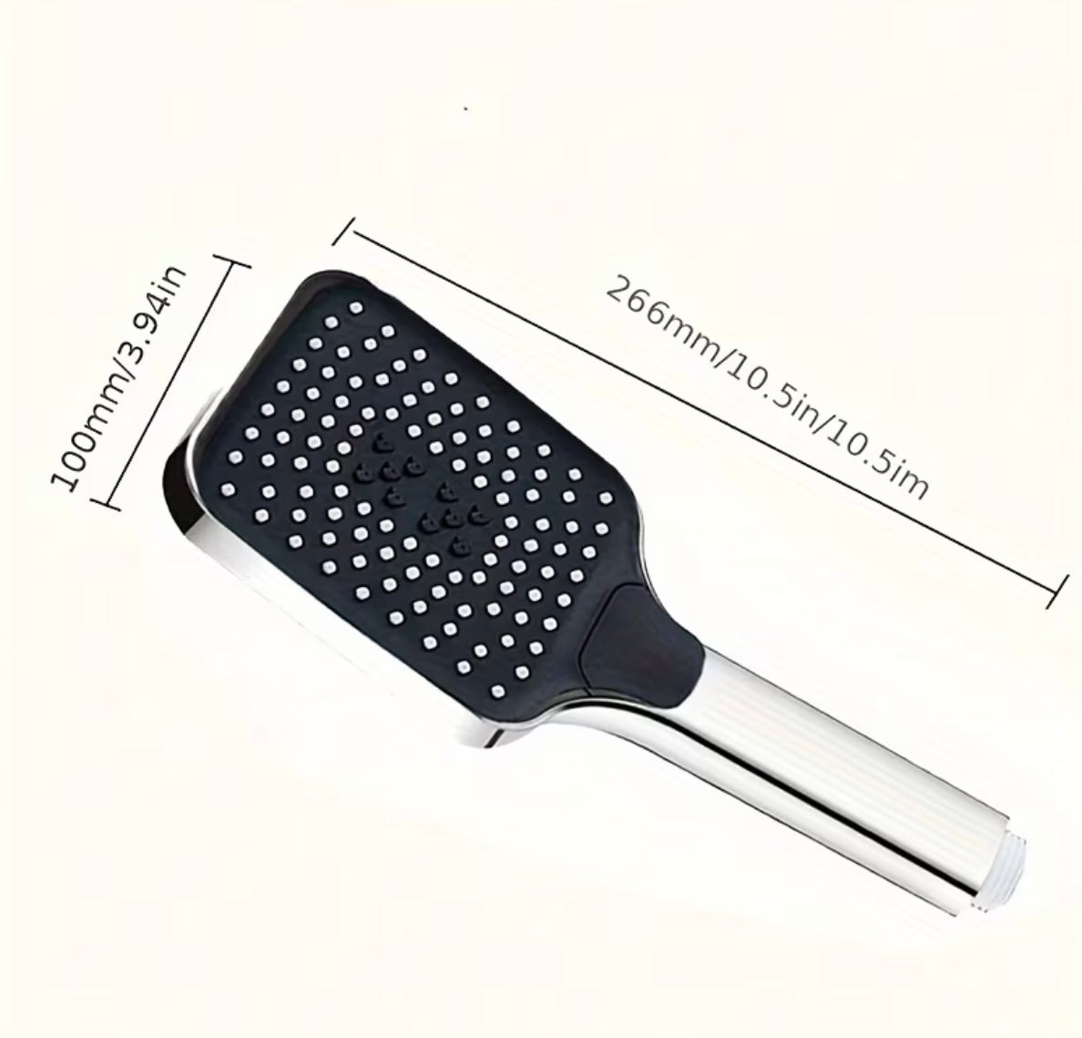 Silver Head Shower for Large Surfaces, 3 Adjustable Modes