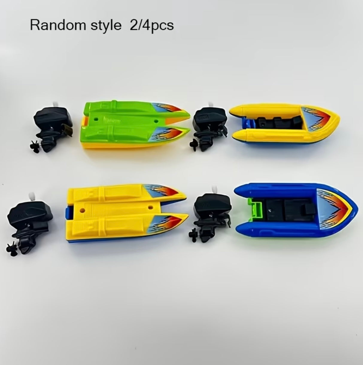 Toy boats with charge 2/4 pcs